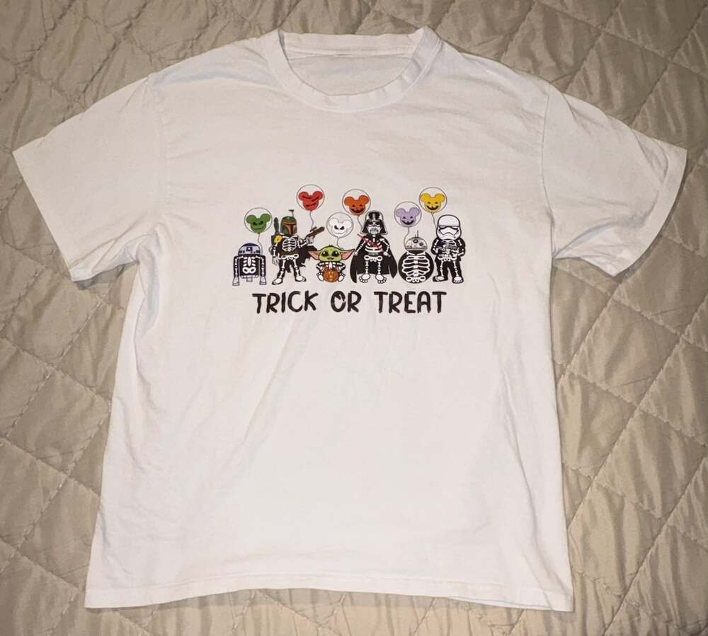 Disney Star Wars Halloween Women’s L Skeleton Graphic T-Shirt